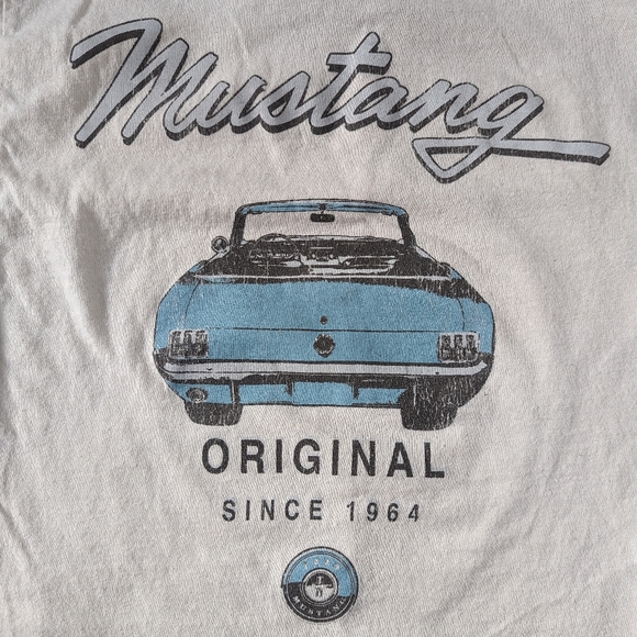 Ford Mustang T-Shirt, White and Blue Size Small - Picture 6 of 9